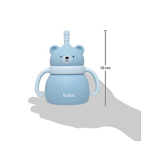 Copo de Silicone com Canudo Ursinho (200ml)