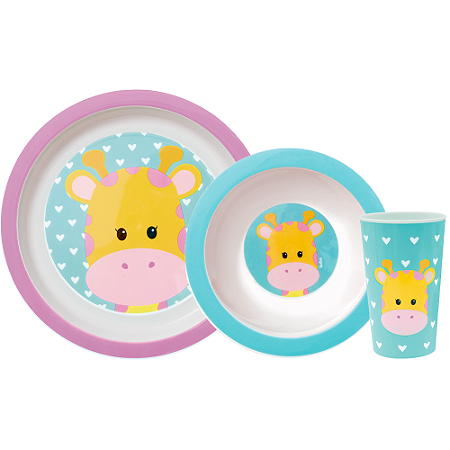Kit Refeição Infantil Buba Animal Fun - 3 Peças