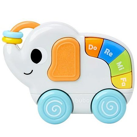 Elefantinho Musical Buba - Brinquedo Interativo com Luzes e Sons (6m+)
