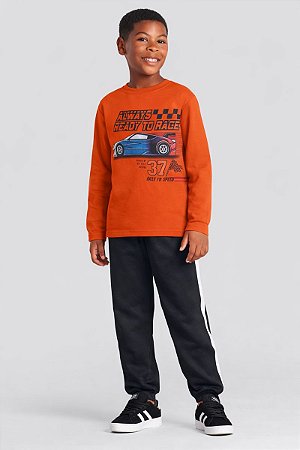 Conjunto Infantil Menino de Carro em Moletom Peluciado Brandili