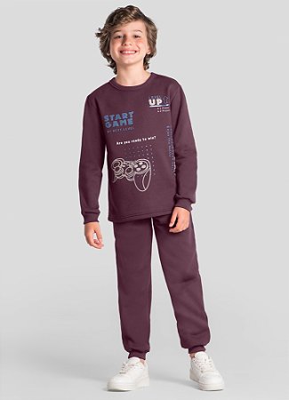 Conjunto Infantil Menino Gamer em Moletom Peluciado Brandili