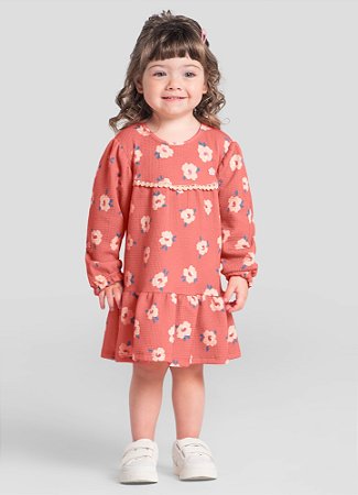 Vestido Infantil Menina Floral Brandili