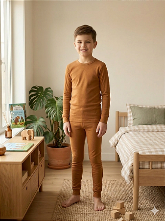 Conjunto Térmico Infantil Comfort Blusa e Calça com Interior Aveludado