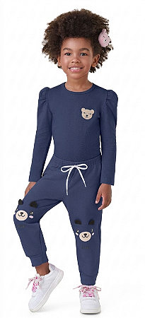 CALCA INFANTIL MENINA INTERATIVA MOLETOM