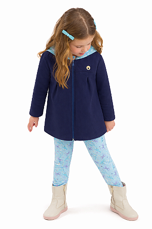Conjunto Infantil Parka Moletom Felpado com Capuz e Calça Molecotton