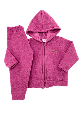 Conjunto Infantil Bouclê Peluciado Jaqueta e Calça