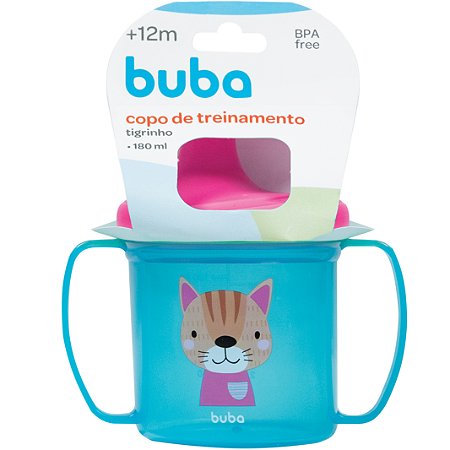 Copo de Treinamento com Alças Buba Tigrinho 180ml - Livre de BPA