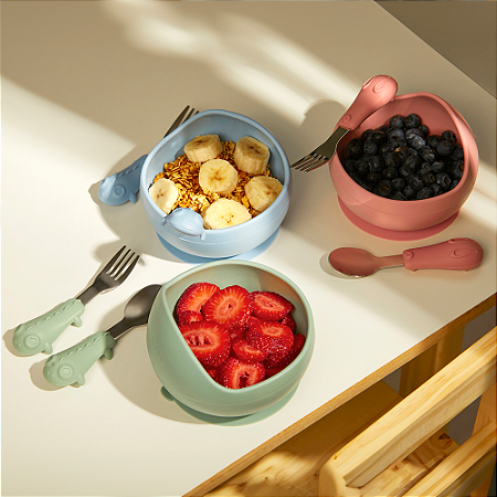 Bowl em Silicone Infantil com Ventosa Buba - Prato para Bebê