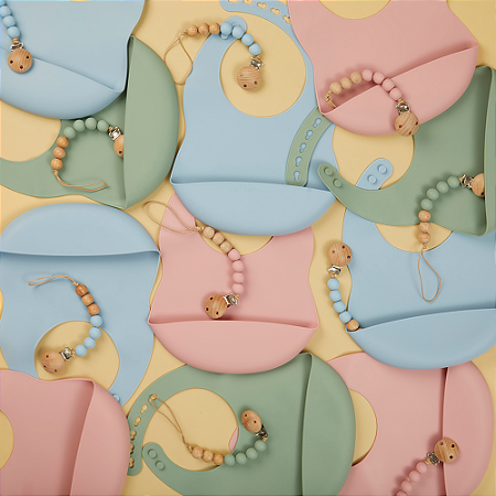 Babador de Silicone Infantil com Pega Migalhas Buba - Ajustável