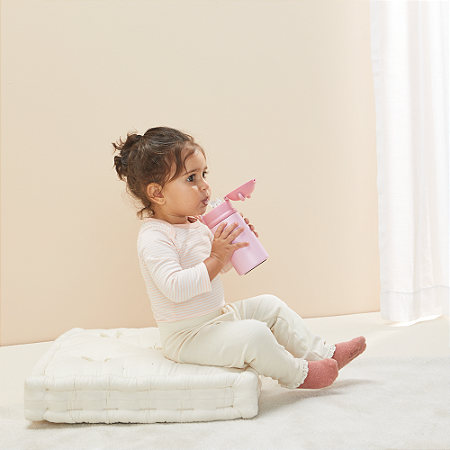 Copo Térmico em Aço Inox Parede Dupla Buba Ursinho – 320ml com Canudo