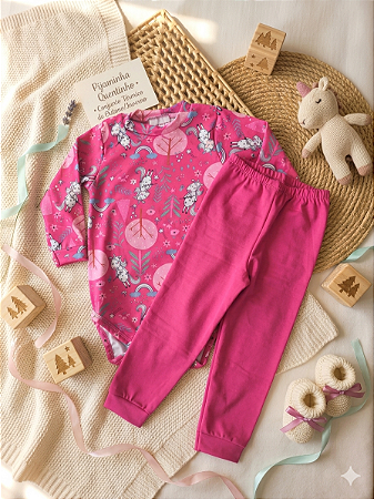 Conjunto Térmico Bebê Pettenati Estampado com Body e Calça