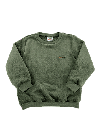 Blusão Infantil Básico Fleece Liso com Ribana