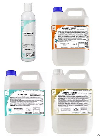KIT SPARTAN 1 ALVFRESH 5L, 1 BY PEROXY 5L, 1  XTRACTION II 5L + 1 SOLVFRESH 300ML