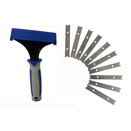 KIT 1 ESPÁTULA RASPADORA MULTIUSO + 10 LÂMINAS RESERVAS BRALIMPIA