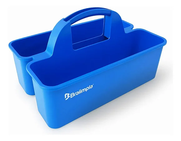 Cesto Funcional Organizador De Produtos De Limpeza Azul