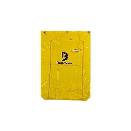 Saco Coletor Bralimpia Amarelo para Carrinho de Limpeza