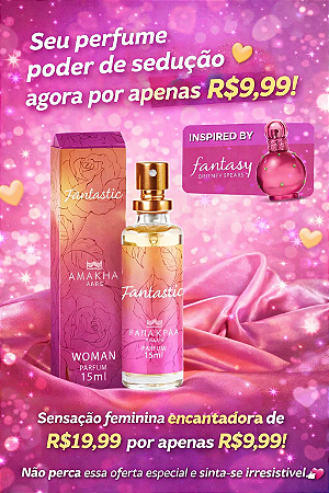 Perfume Amakha Paris Fntastic 15ml - PROMOÇÃO!