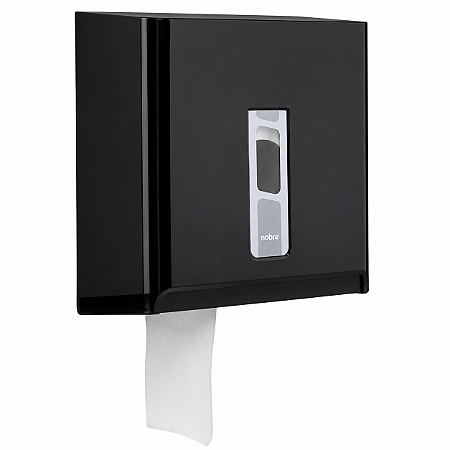 Dispenser Papel Higiênico Rolão Street Preto Nobre Com Chave