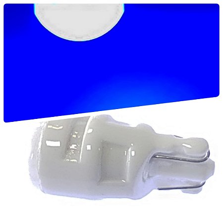 Lâmpadas T10 Porcelana AZUL Cerâmica Ultinon Farolete 3 Leds AZUL