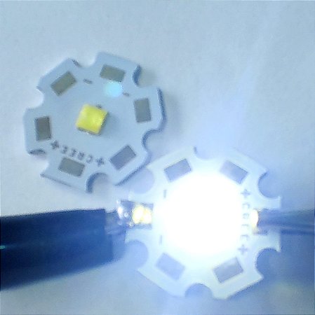 Led CREE branco comum 6500k com dissipador ESTRELA CREE
