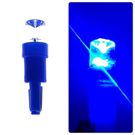 lampada T5 acrílico AZUL Painel Moto Carro Esmagadinha camarãozinho - unidade