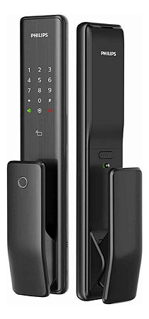 Fechadura Biométrica Push Pull Trava Automática 9300 Philips