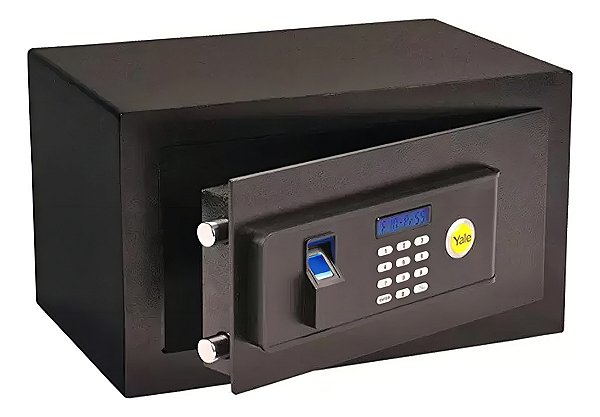 Cofre Digital Compact com Biometria e Senha Preto Yale