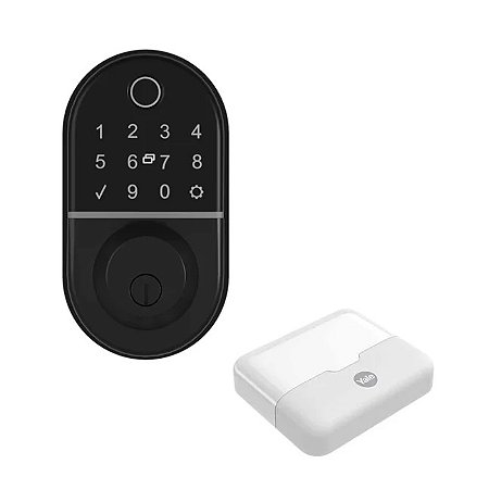 Fechadura Eletrônica Digital Compact Rolete Biometria Wifi