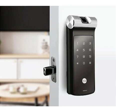Fechadura Digital Ydf40a de Embutir Deadbolt Senha Biometria