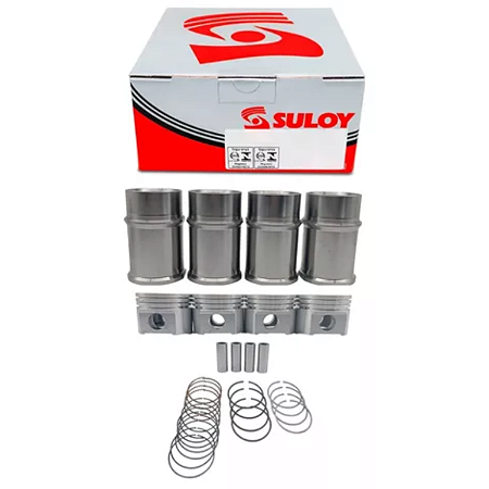 Kit Motor FORD/VW CHT 1.0 Gasolina Completo Pistão, Pino, Camisa, Anel Suloy