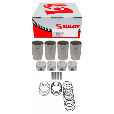 Kit Motor FORD/VW CHT 1.6 Álcool Completo Pistão, Pino, Camisa, Anel Suloy