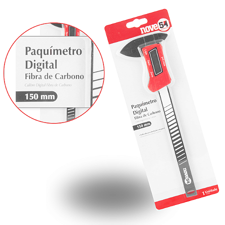 Paquímetro Digital 150mm Fibra De Carbono Nove54 Reforçado