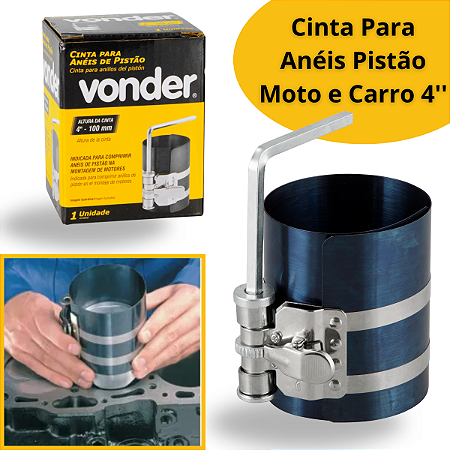Cinta Para Anéis De Pistão 4'' Altura 100mm - Abertura 90 A 175mm Vonder