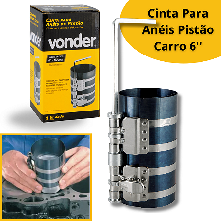 Cinta Para Anéis De Pistão 6'' Altura 152mm - Abertura 60 a 175mm Vonder