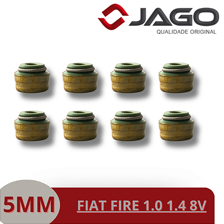 Retentor Haste Válvula Fiat Fire / Evo 1.0 1.4 8v Uno Palio Strada Palio 5X7,6X8 Jago