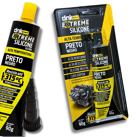 Silicone Bisnaga Alta Temperatua Até 315°C 90g Preto Dnk Extreme