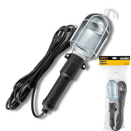 Pendente De Luz Soquete 5m Com Pino Cordão Preto Vonder