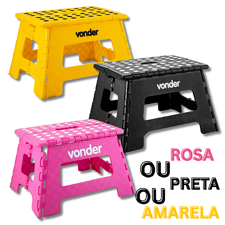 Banqueta de Plástico Dobrável 355X285X220mm Vonder
