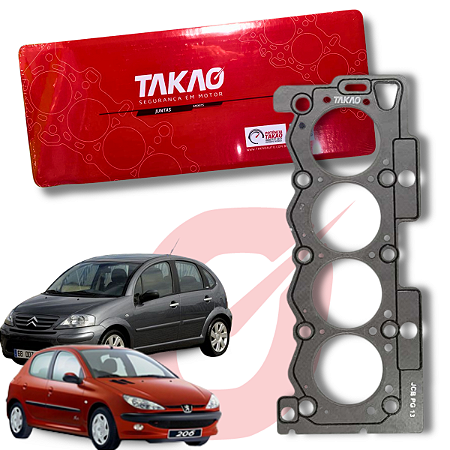 Junta de Cabeçote Citroen Peugeot 1.4 1.5 8v C3 Aircross 206 207 208 Takao