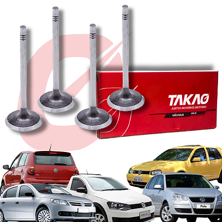 Válvula Admissão Vw Ea111 Power 1.6 8v Gol, Fox, Voyage, Saveiro, Polo, Golf 34,5x6x99,18 Takao