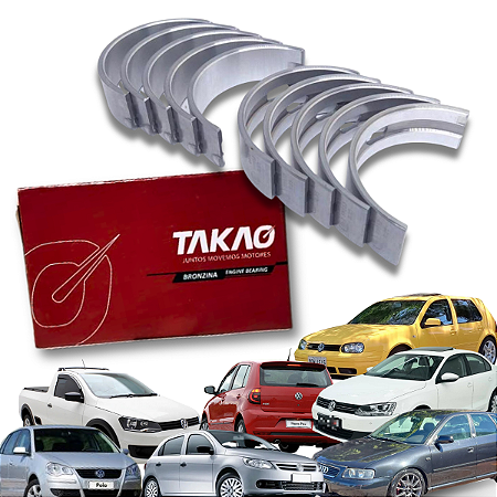 Bronzina de Mancal Vw Mi At Power Ea111 Vht 1.0 1.6 1.8 2.0 8v 16v Takao