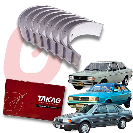 Bronzina de Biela Vw Ap 1.6 1.8 2.0 8V Com Furo Gol Santana Parati Voyage Takao