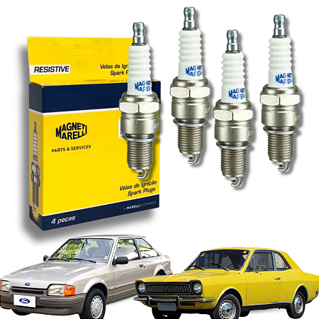 Jogo Vela De Ignição Ford Ap 1.6 1.8 2.0 8v Escort Corcel Pampa Magneti Marelli