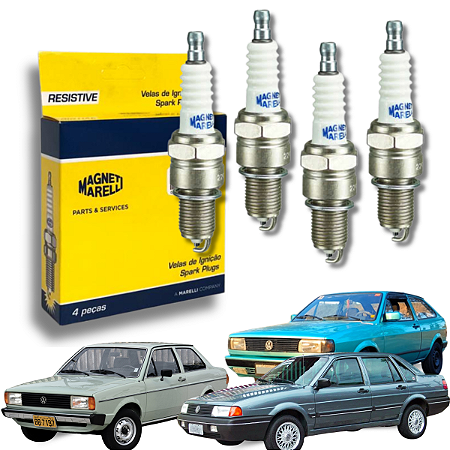 Jogo Vela De Ignição Vw Ap 1.6 1.8 2.0 8v Gol Parati Voyage Santana Saveiro Magneti Marelli