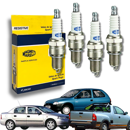 Jogo Vela De Ignição Gm 1.0 1.4 1.6 1.8 2.0 Corsa Celta Vectra Astra Montana Magneti Marelli