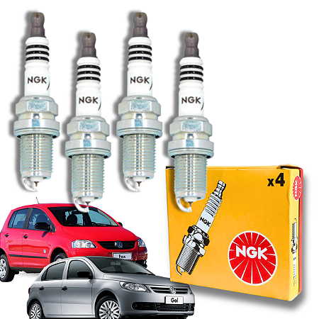 Jogo Vela De Ignição Vw Power Ea111 1.0 1.6 8v Gol Fox Voyage Saveiro Ngk