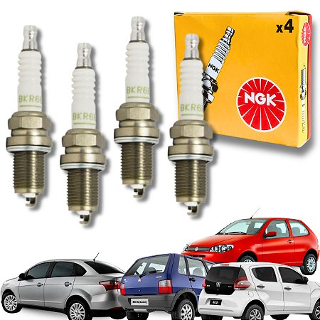 Jogo Vela de Ignição Fiat Fire / Evo 1.0 1.3 1.4 1.6 8/16v Uno Palio Fiorino Doblo Ngk