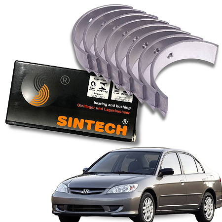Bronzina de Biela Honda Civic 1.7 16v 2000 a 2006 Sintech