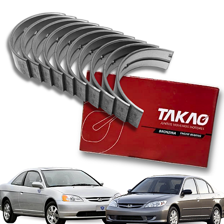 Bronzina de Mancal Honda Civic 1.6 / 1.7 16v Takao