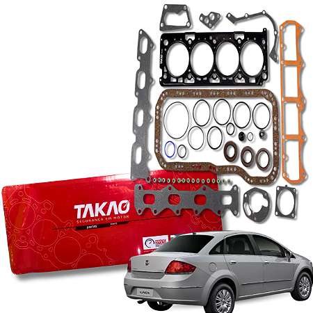 Jogo de Juntas Completo Chapa Fiat Linea 1.9 16v Sem Retentor Traseiro Takao